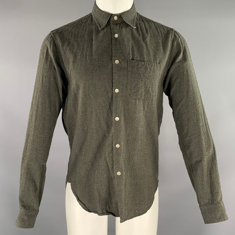 RAG & BONE Size S Grey Cotton Pointed Collar Long Sleeve Shirt
