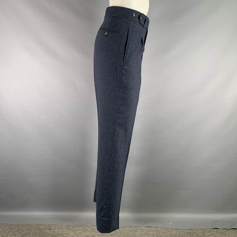 EPAULET Size 32 Blue Grey Heather Pleated Dress Pants