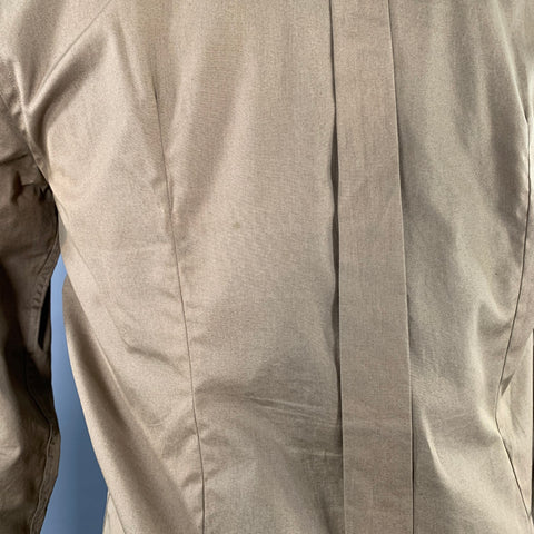 DOLCE & GABBANA Size M Tan Cotton Utility Long Sleeve Shirt