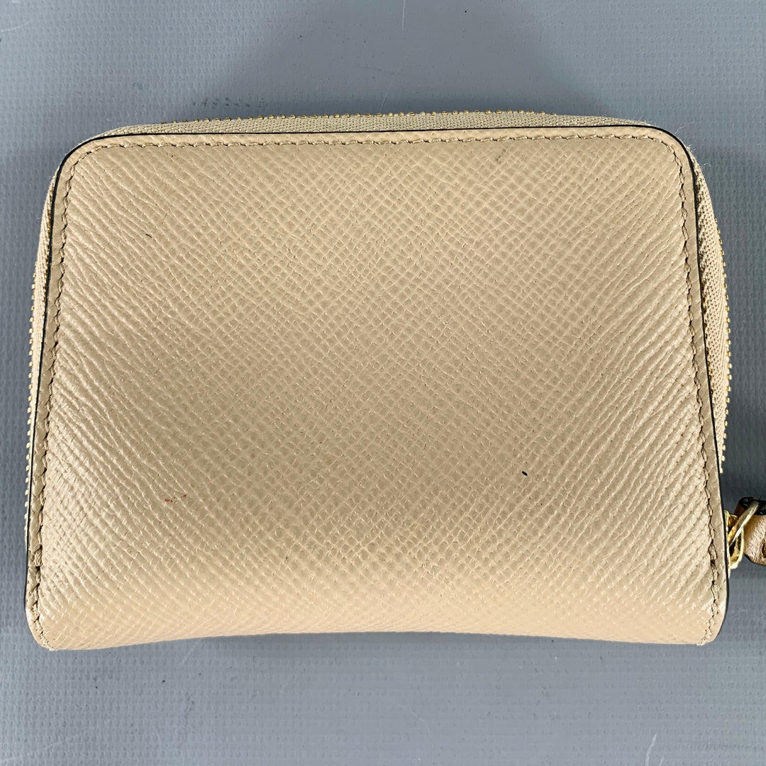 SMYTHSON OF BOND ST. Khaki Taupe Leather Wallet
