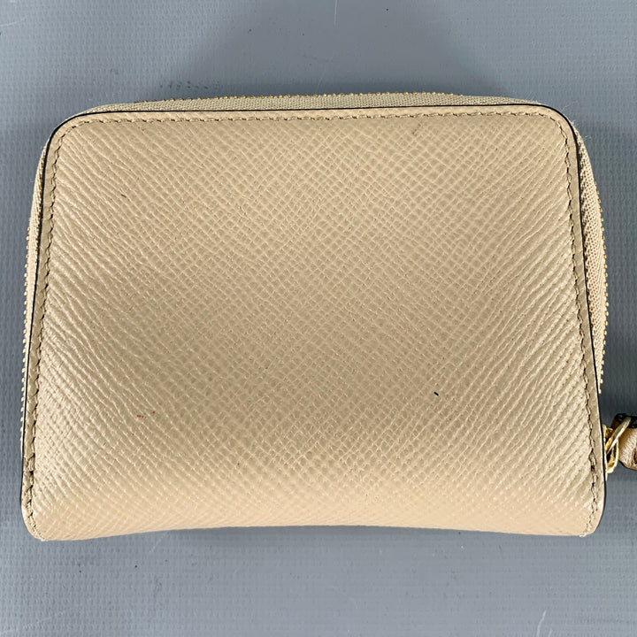 SMYTHSON OF BOND ST. Khaki Taupe Leather Wallet