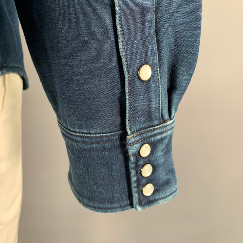 RRL by RALPH LAUREN Size XXL Navy Indigo Cotton Western Shirt Jacket