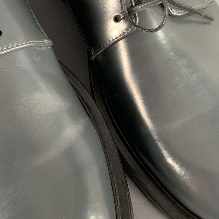 CALVIN KLEIN COLLECTION Size 9 Grey Leather Lace-Up Shoes