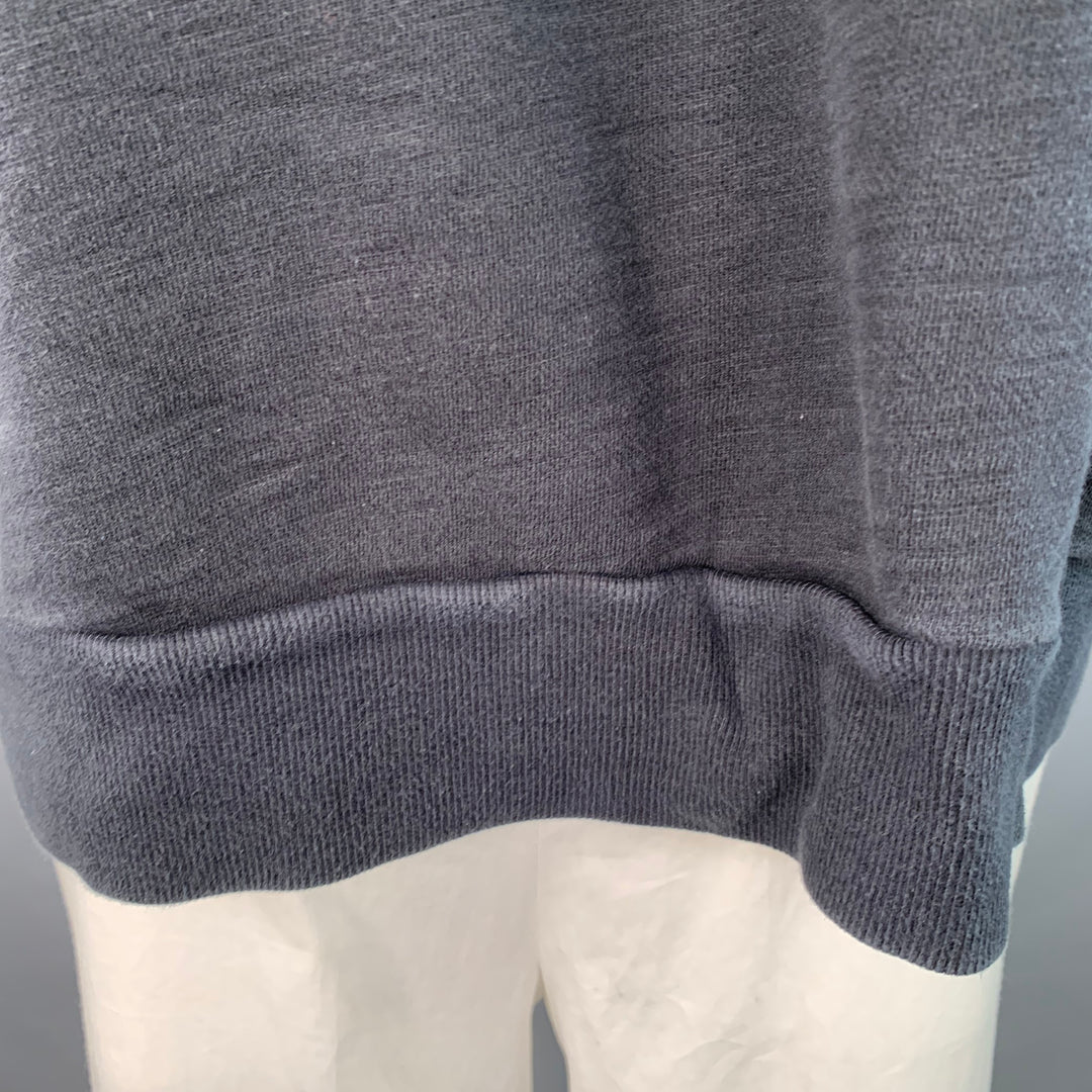 RAG & BONE Size XXL Yin Yang Black White Print Cotton Crew Neck Sweatshirt