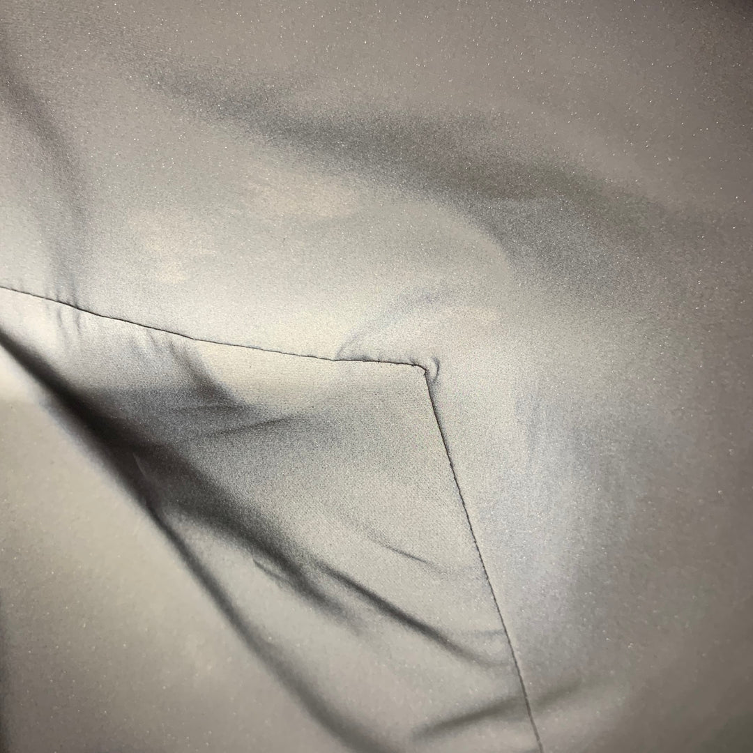 RICK OWENS FW22 Size 2 Reflex Silver Grey Polyester Blend Shiny Bustier Dress Top