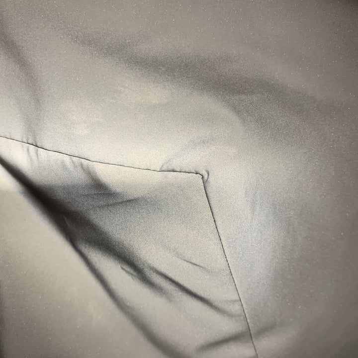 RICK OWENS FW22 Size 2 Reflex Silver Grey Polyester Blend Shiny Bustier Dress Top