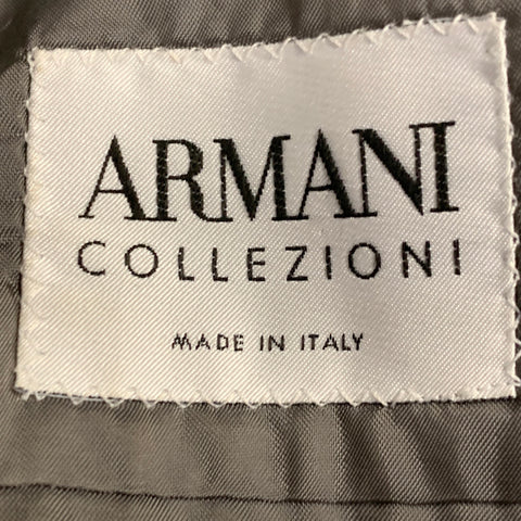 ARMANI COLLEZIONI Size 42 Black White Glenplaid Wool Blend Sport Coat