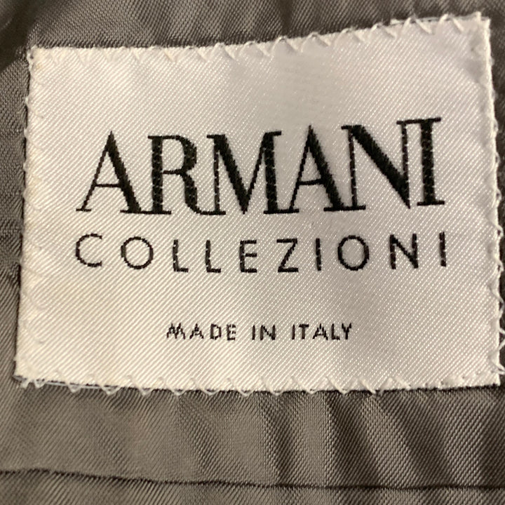 ARMANI COLLEZIONI Size 42 Black White Glenplaid Wool Blend Sport Coat