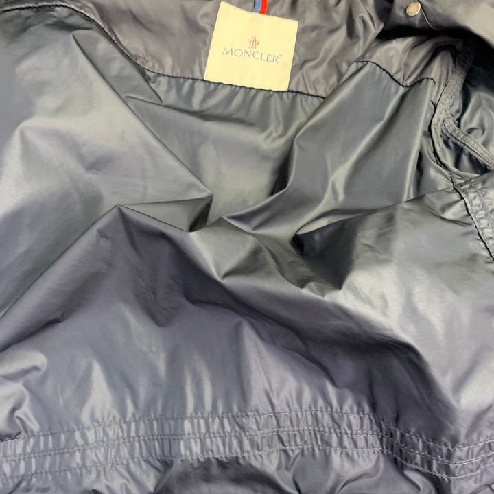 MONCLER Size S Navy Polyamide Blend Zip Up Jacket
