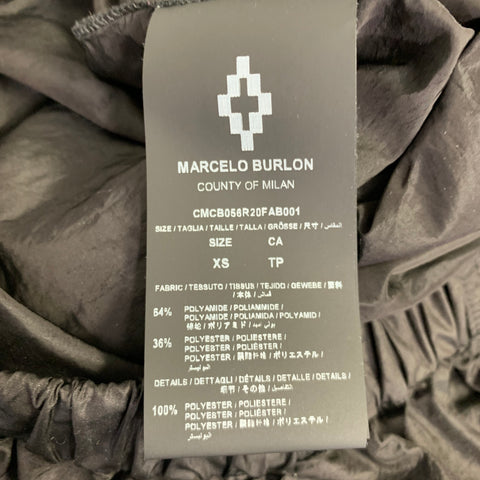 MARCELO BURLON SS20 Size XS Black Polyamide Blend Zip Pockets Shorts