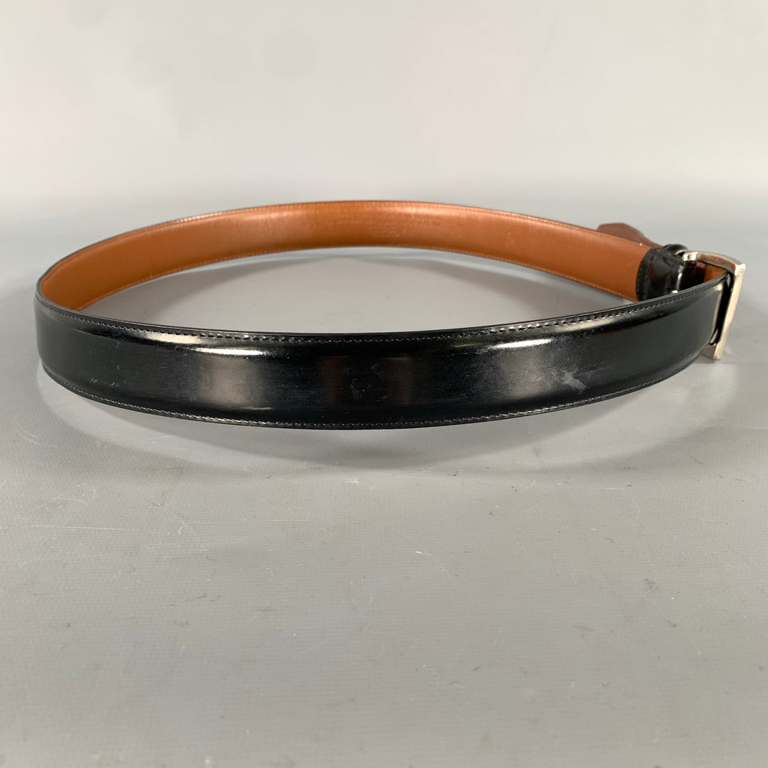 COACH Size 38 Black Solid Leather Belt