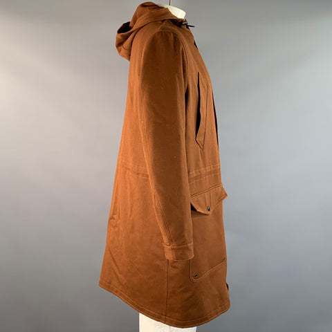 AMI by ALEXANDRE MATTIUSSI Size L Brown Wool Parka Coat