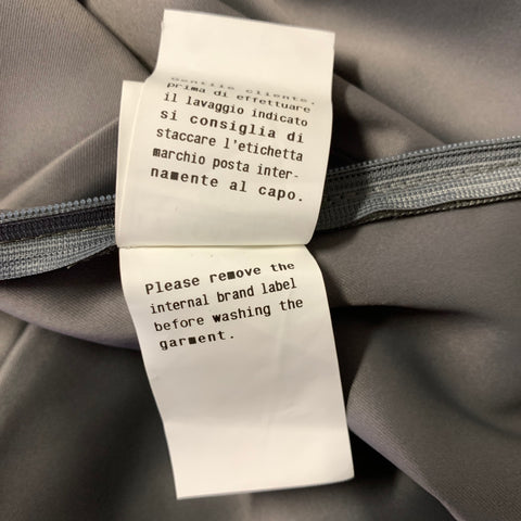 JOHN GALLIANO Size L Grey Acetate Polyamide Bustier Dress Top