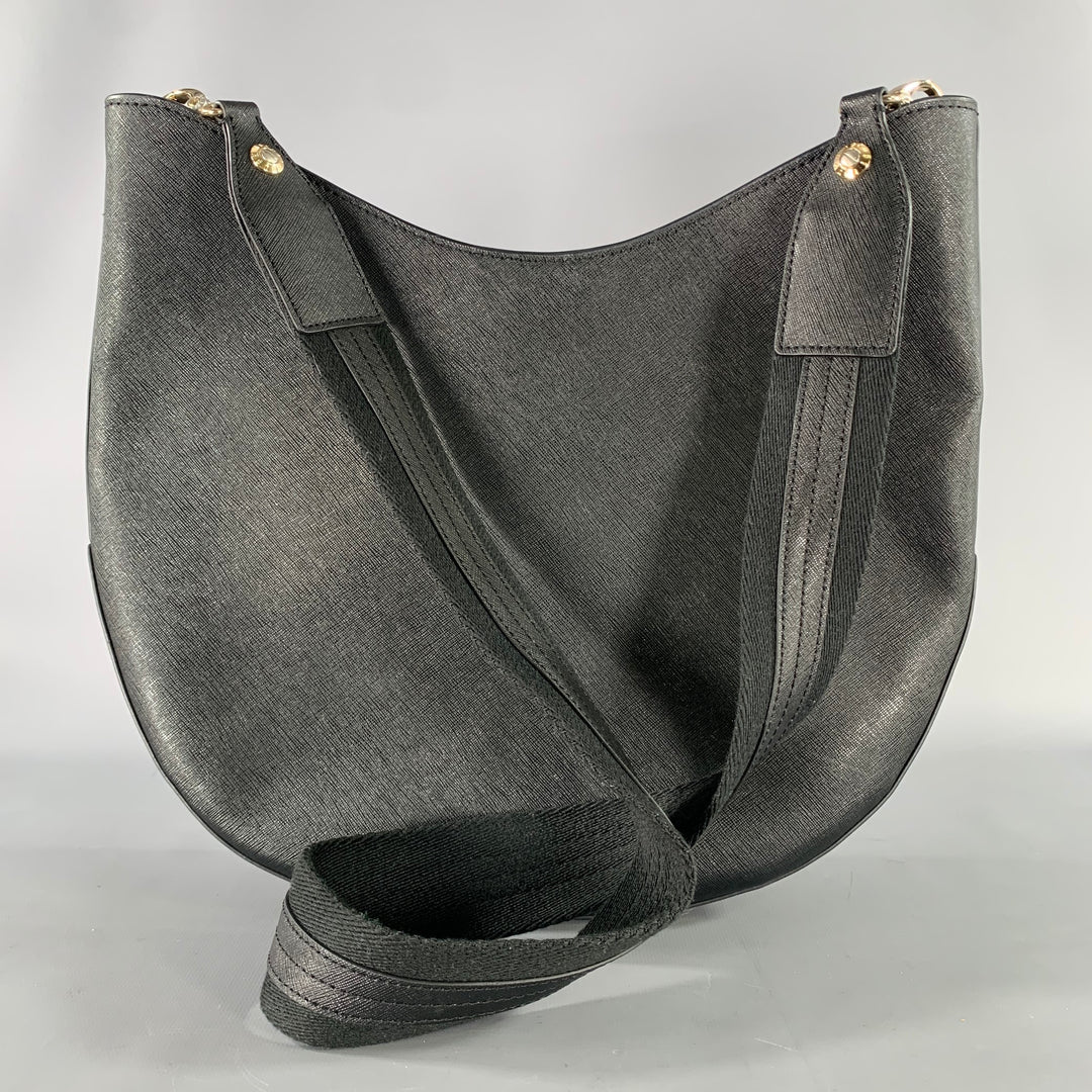 HENRI BENDEL Black Saffiano Leather Hobo Bags