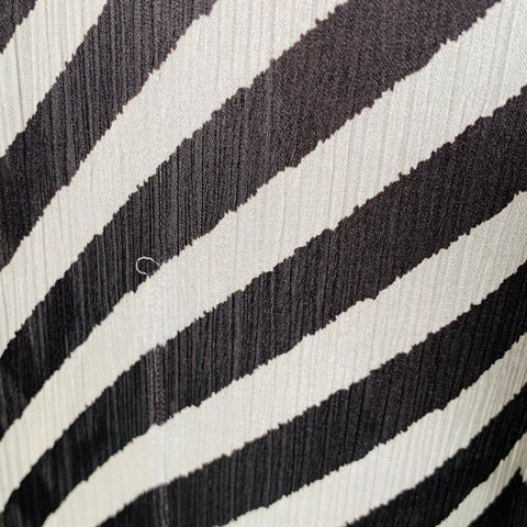 SACHIN & BABI Size 8 Brown Cream Polyester Stripe Short Sleeve Long V-Neck Dress