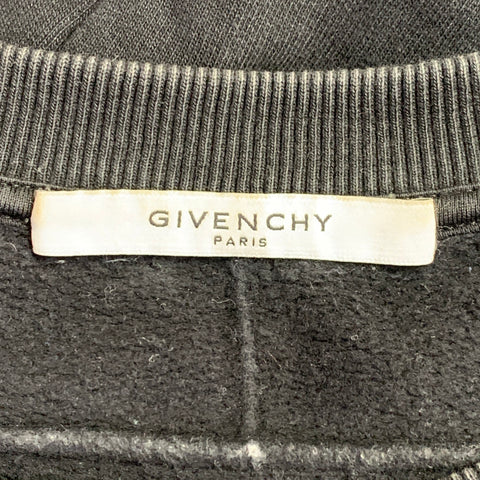 GIVENCHY Size L Black Jesus Graphic Cotton Cuban Fit Crew Neck Sweatshirt