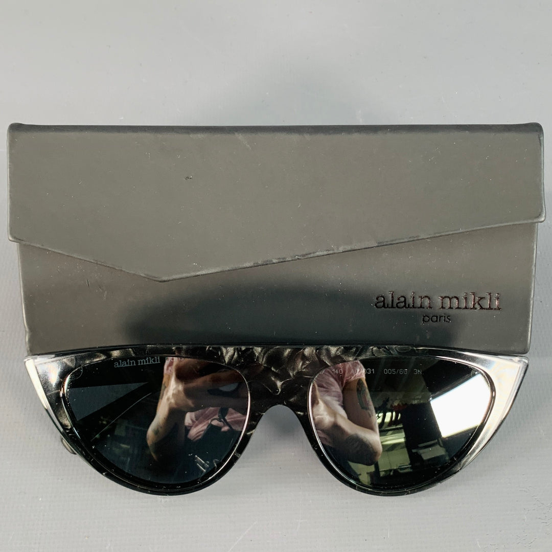 ALAIN MIKLI Miss J Black Acetate Cat Eye Sunglasses