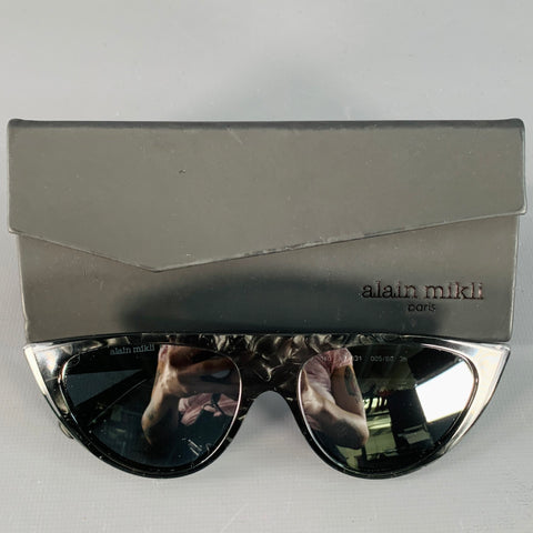 ALAIN MIKLI Miss J Black Acetate Cat Eye Sunglasses