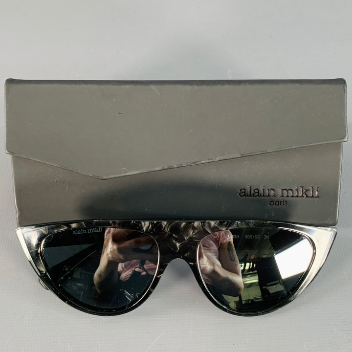 ALAIN MIKLI Miss J Black Acetate Cat Eye Sunglasses