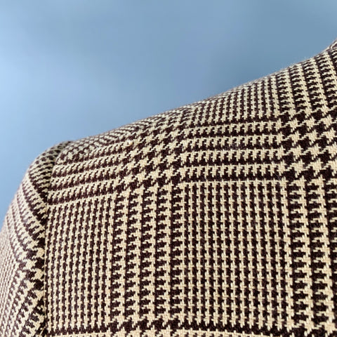 RALPH LAUREN Size 38 Regular Tan Brown Glenplaid Cotton Cashmere Sport Coat