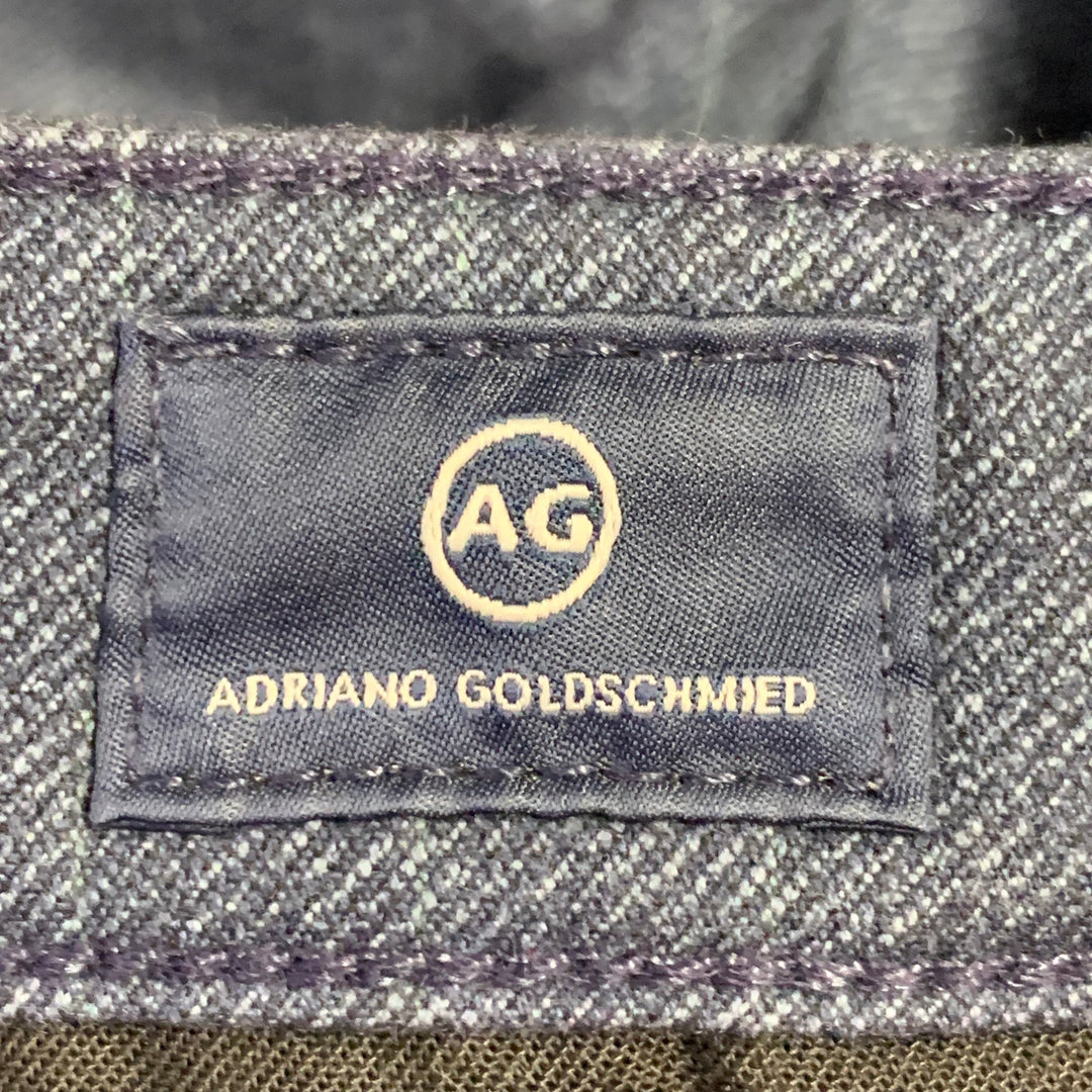 ADRIANO GOLDSCHMIED Size 29 Navy Blue Pinstripe Cotton Blend Casual Pants