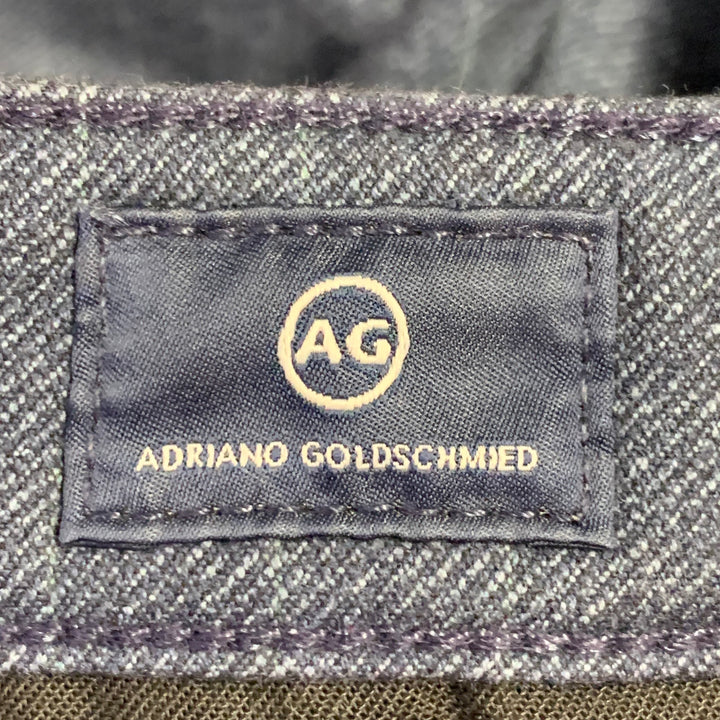 ADRIANO GOLDSCHMIED Size 29 Navy Blue Pinstripe Cotton Blend Casual Pants