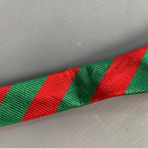 O'CONNELL'S Red Green Diagonal Stripe Bow Tie