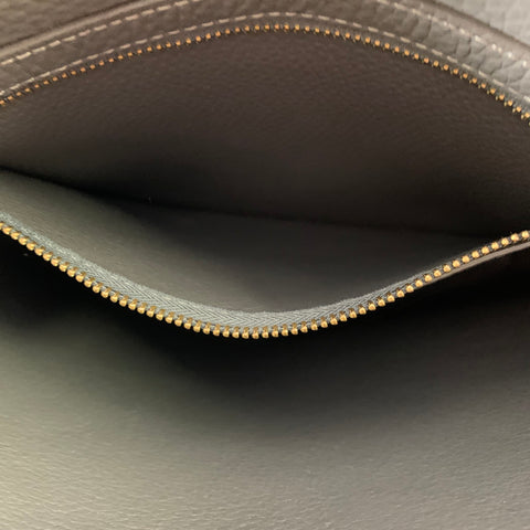 CUYANA Grey Pebble Grain Leather Tote Bag