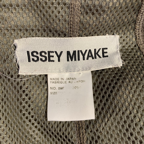 ISSEY MIYAKE Size L Green Sage Mesh Windbreaker Jacket