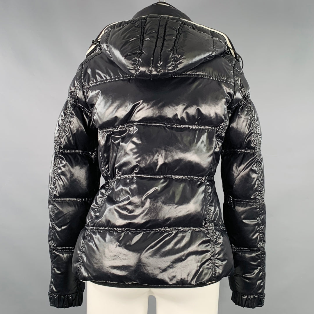 MONCLER Size M Quincy Black Quilted Snaps Jacket
