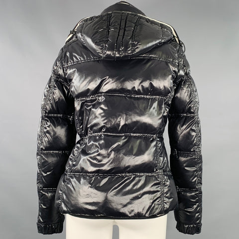 MONCLER Size M Quincy Black Quilted Snaps Jacket