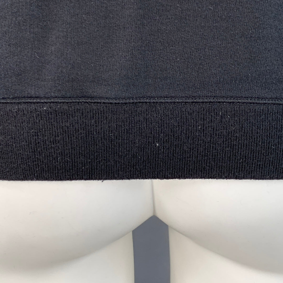 DOLCE & GABBANA Size M Black Gold Cotton Cashmere Hooded Sweatshirt
