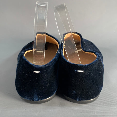 MAISON MARGIELA Size 7.5 Blue Velvet Tabi Flats
