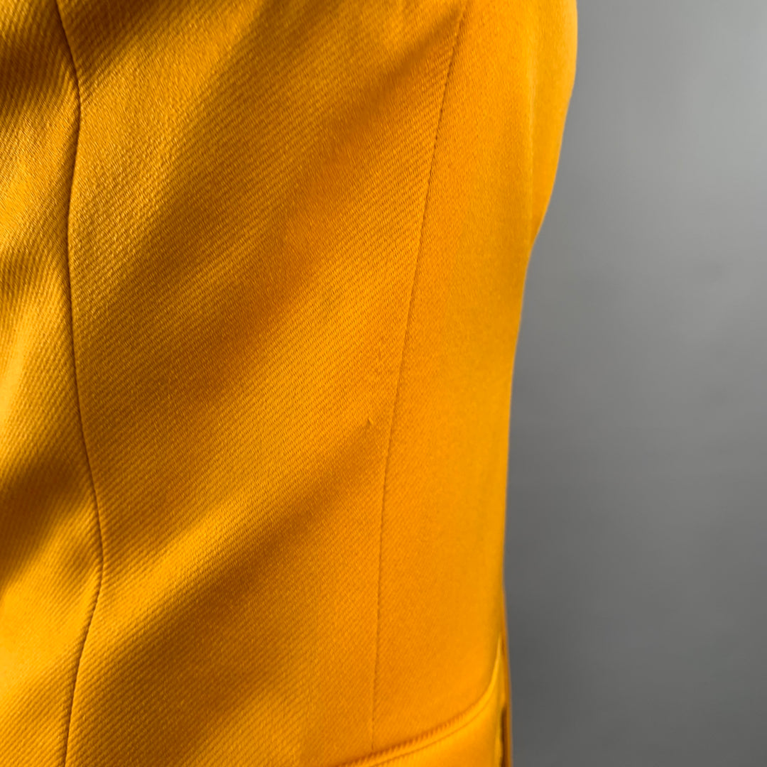 SIES MARJAN Size 36 Mustard Yellow Twill Virgin Wool Contrast Stitch Sport Coat