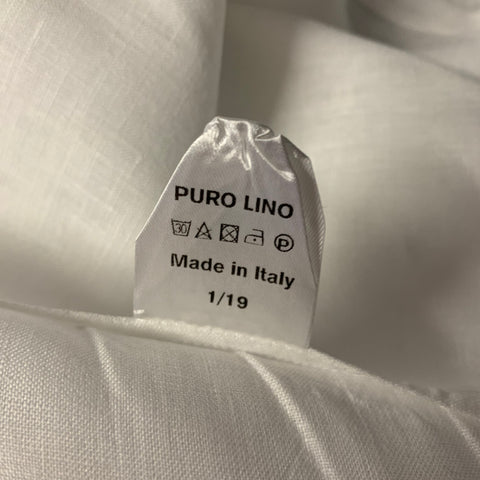 100% CAPRI Size XS White Linen Shirt dress Casual Top