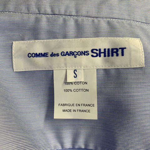 COMME des GARCONS SHIRT Size S Blue Brown Stripe Plaid Long Sleeve Shirt