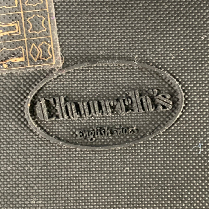 NOIR KEI NINOMIYA x CHURCH'S Size 8.5 Shannon 22 Black Floral Studded Platform Lace-up Shoes