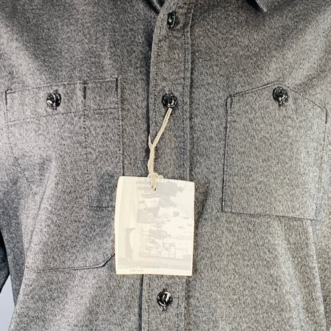 ENGINEERED GARMENTS Size L Grey Heather Cotton Two Pockets Long Sleeve Shirt