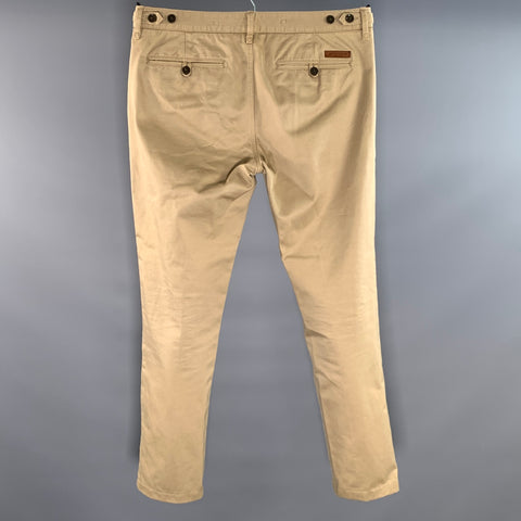 BURBERRY BRIT Size 32 Tan Khaki Solid Cotton Straight leg Casual Pants
