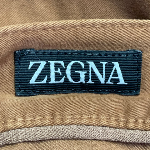 ERMENEGILDO ZEGNA Size 30 Brown Cotton Blend Slim Fit Jean Cut Casual Pants