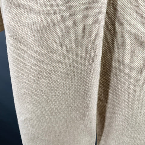 SUIT SUPPLY Size 46 Beige Stone Woven Linen Double Breasted Peak Lapel Coat