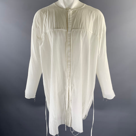ASKYY TOKYO Size M White Silk Blend Long Sleeve Shirt