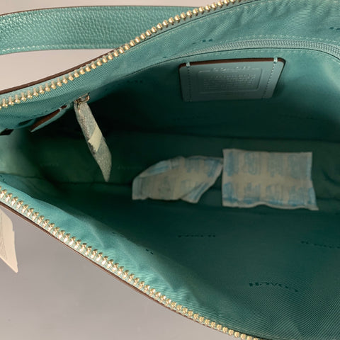 COACH Chelsea Blue Pebble Grain Leather Shoulder Bag Handbag
