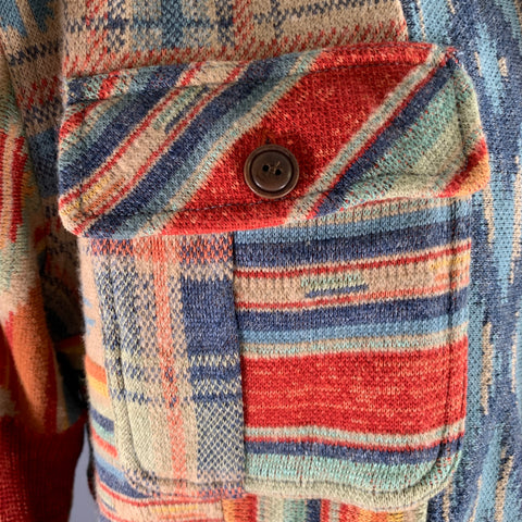 RRL by RALPH LAUREN Size XL Red Patchword Shirt Jacket