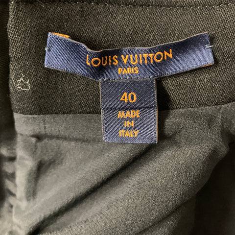 LOUIS VUITTON FW2016 Size 4 Black Wool Blend Snap buttons Knee Length Cocktail Dress