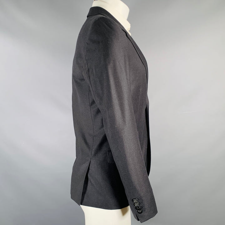 THE KOOPLES Size 36 Grey Charcoal Wool Notch Lapel Sport Coat