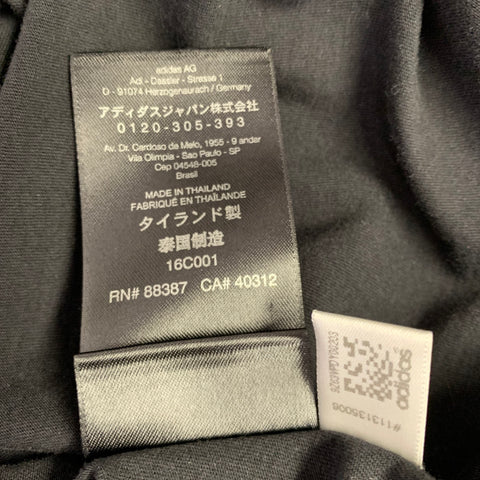 Y-3 Size S Black Blue Graphic Cotton Scoop Neck T-shirt