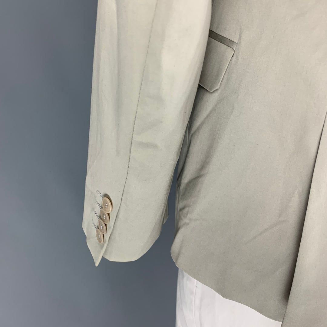 CALVIN KLEIN COLLECTION Size 40 Khaki Cotton Sport Coat