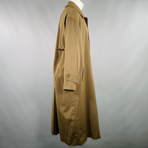 LUCIANO BARBERA Size 36 Brown Heather Wool Hidden Buttons Coat