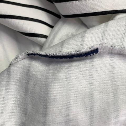 ARMANI JEANS Size XXL White Black Jersey Stripe Short Sleeve T-shirt